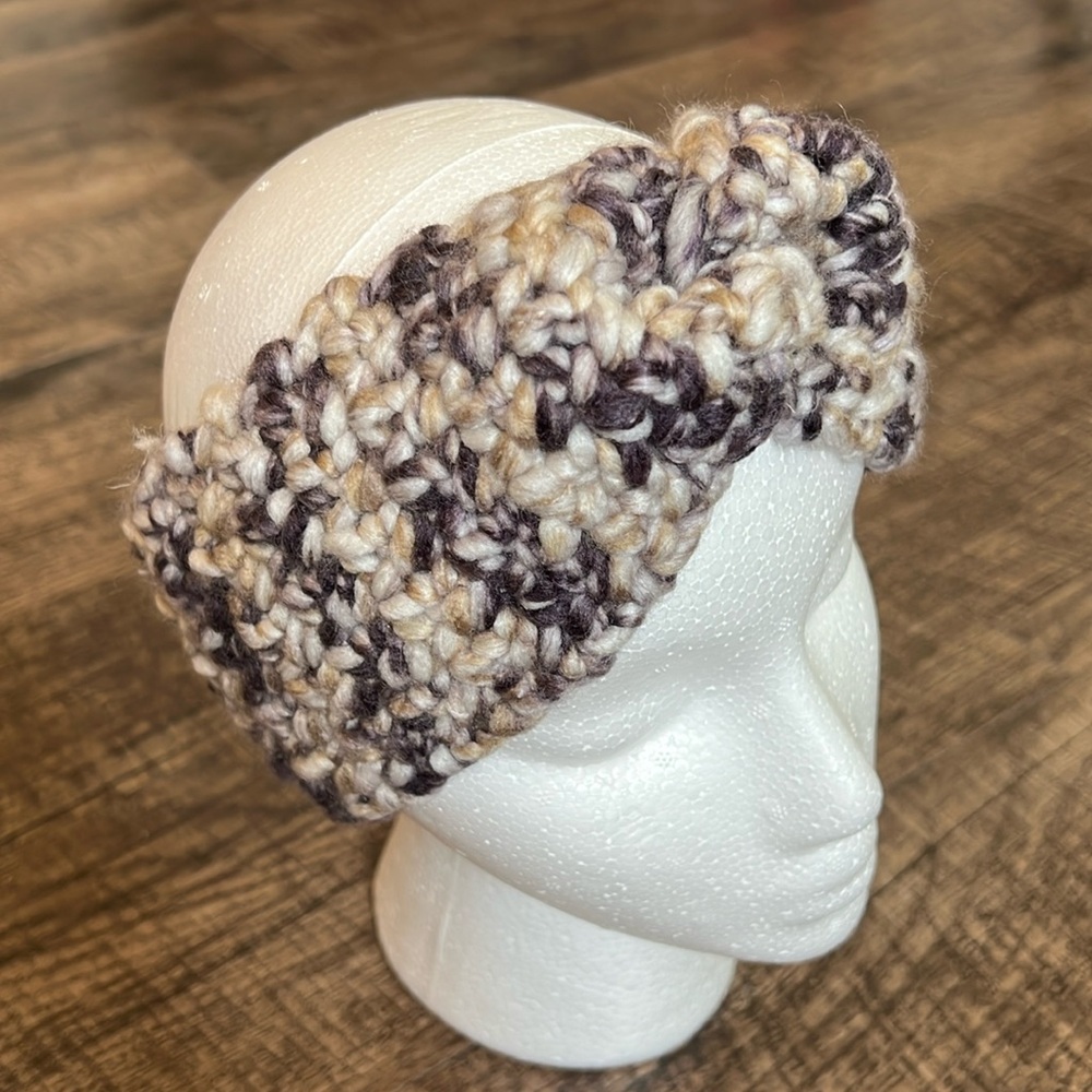 NEW! Chunky crochet twisted knot ear warmer